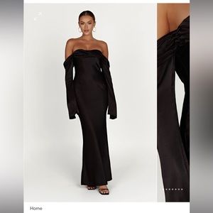 Off Shoulder Black Gown